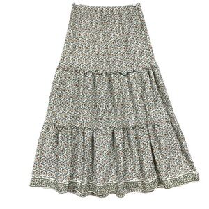 Max Edition Ditsy Floral Tiered Maxi Skirt Cottage Sz M